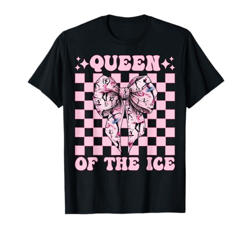 Eiskunstlauf-Eiskunstlauf-Eiskunstlauf-Mädchen T-Shirt Eiskunstlauf-Eiskunstlauf-Eiskunstlauf-Mädchen T-Shirt von Womens Pink Coquette Ribbon Ice Skater Gifts