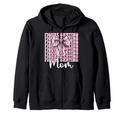 Eiskunstlauf Mama Eiskunstlauf Eiskunstlauf Muttertag Kapuzenjacke Eiskunstlauf Mama Eiskunstlauf Eiskunstlauf Muttertag Kapuzenjacke von Womens Pink Coquette Ribbon Ice Skater Gifts