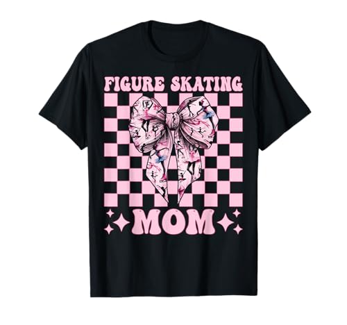 Eiskunstlauf Mama Eiskunstlauf Eiskunstlauf Muttertag T-Shirt Eiskunstlauf Mama Eiskunstlauf Eiskunstlauf Muttertag T-Shirt von Womens Pink Coquette Ribbon Ice Skater Gifts