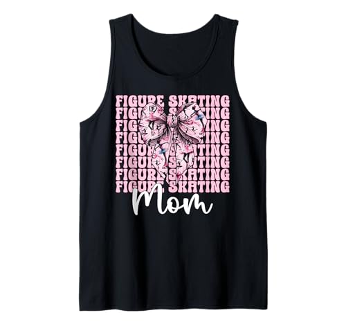 Eiskunstlauf Mama Eiskunstlauf Eiskunstlauf Muttertag Tank Top Eiskunstlauf Mama Eiskunstlauf Eiskunstlauf Muttertag Tank Top von Womens Pink Coquette Ribbon Ice Skater Gifts