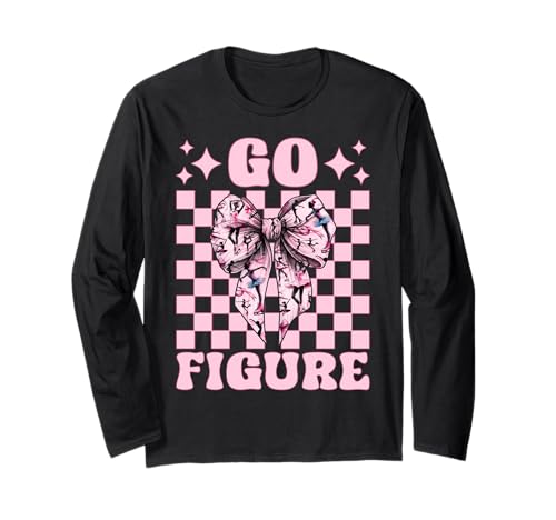 Go Eiskunstlauf Eiskunstlauf Eiskunstlauf Mädchen Kokette Langarmshirt Go Eiskunstlauf Eiskunstlauf Eiskunstlauf Mädchen Kokette Langarmshirt von Womens Pink Coquette Ribbon Ice Skater Gifts