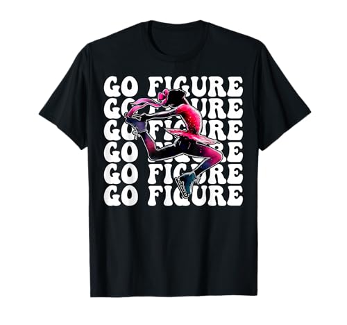 Go Eiskunstlauf Eiskunstlauf Eiskunstlauf Mädchen Kokette T-Shirt von Womens Pink Coquette Ribbon Ice Skater Gifts