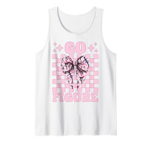 Go Eiskunstlauf Eiskunstlauf Eiskunstlauf Mädchen Kokette Tank Top Go Eiskunstlauf Eiskunstlauf Eiskunstlauf Mädchen Kokette Tank Top von Womens Pink Coquette Ribbon Ice Skater Gifts
