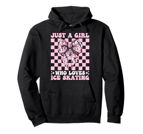 Just a Girl Who Loves Ice Skating Eiskunstlauf Eisläuferin Pullover Hoodie Just a Girl Who Loves Ice Skating Eiskunstlauf Eisläuferin Pullover Hoodie von Womens Pink Coquette Ribbon Ice Skater Gifts