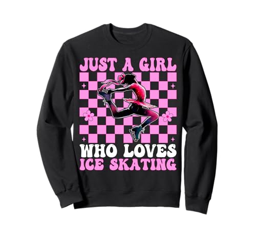 Just a Girl Who Loves Ice Skating Eiskunstlauf Eisläuferin Sweatshirt Just a Girl Who Loves Ice Skating Eiskunstlauf Eisläuferin Sweatshirt von Womens Pink Coquette Ribbon Ice Skater Gifts