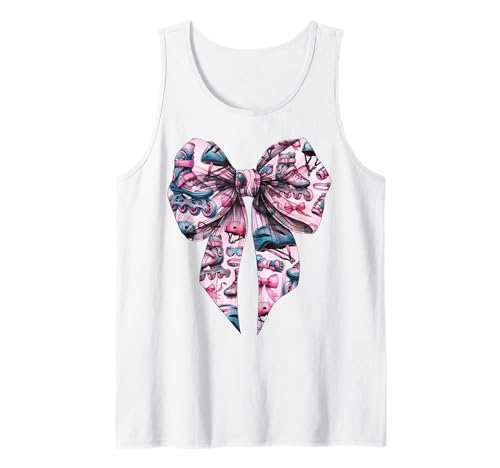 Coquette Bow Inlineskating Rollerblades Mädchen Tank Top Coquette Bow Inlineskating Rollerblades Mädchen Tank Top von Womens Pink Coquette Ribbon Inline Skater Gifts
