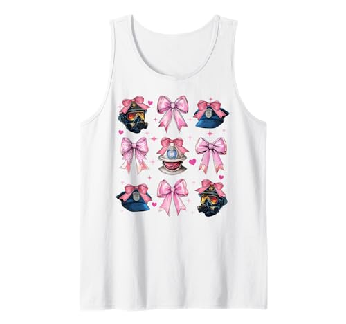 Coquette Bow First Responder EMS EMT Mädchen Mama Muttertag Tank Top von Womens Pink Coquette Ribbon Paramedic Gifts