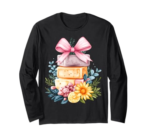 Coquette Bow Soap Maker Seifenherstellung Seifenhändlerin Mädchen Mama Langarmshirt von Womens Pink Coquette Ribbon Soap Maker Gifts