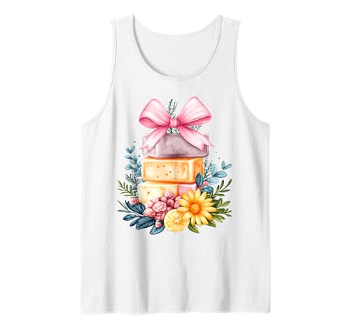 Coquette Bow Soap Maker Seifenherstellung Seifenhändlerin Mädchen Mama Tank Top von Womens Pink Coquette Ribbon Soap Maker Gifts
