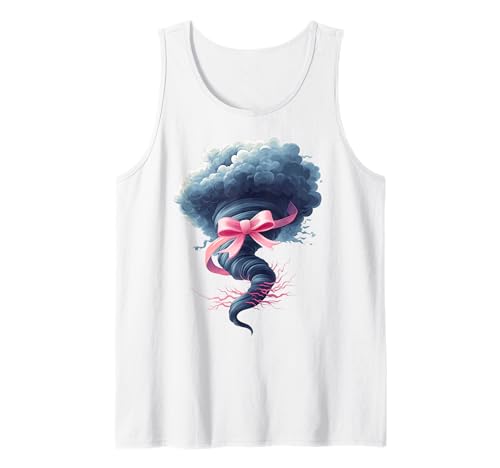 Coquette Bow Storm Chaser Storm Chasing Tornado Mädchen Mama Tank Top von Womens Pink Coquette Ribbon Storm Chaser Gifts