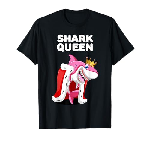 Shark Queen | Mädchen Shark T-Shirt | Damen Shark T-Shirt Shark Queen | Mädchen Shark T-Shirt | Damen Shark T-Shirt von Womens Shark Shirts for Girls