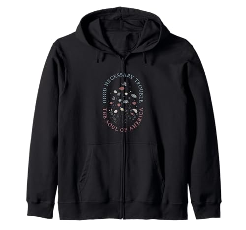 Good Necessary Trouble Subtile Protest for Women Kapuzenjacke Good Necessary Trouble Subtile Protest for Women Kapuzenjacke von Womens Subtle Protest Wildflowers Floral Outfit