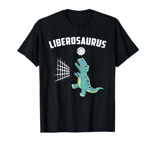 Niedlicher Volleyball-Teamspieler Libero T-Rex Dinosaurier Mädchen Geschenk T-Shirt Niedlicher Volleyball-Teamspieler Libero T-Rex Dinosaurier Mädchen Geschenk T-Shirt von Womens Varsity Libero Girl Team Sports T Rex Dino