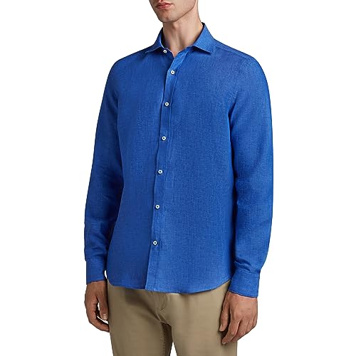 Womo Herren Leinenhemd Tf Light Blau 2023 Hemd, S/XXL von Womo