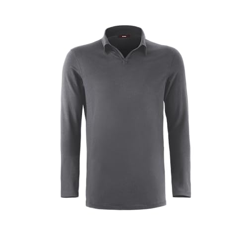 Womo Herren Magl Ml Hals Polo Grau Polohemd, Medium von Womo