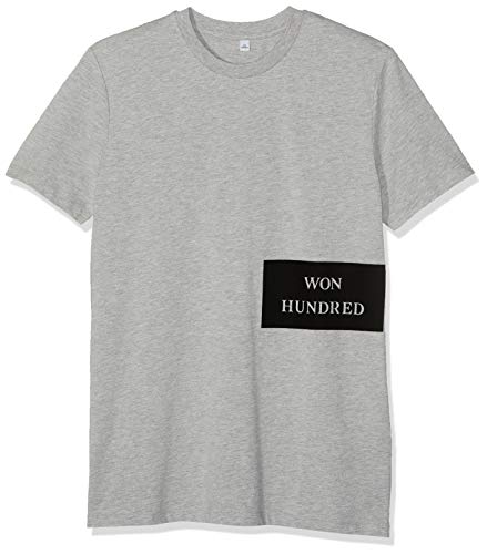 Won Hundred Herren Troy Flock T-Shirt, Grau (Grey Melange 9830), M von Won Hundred