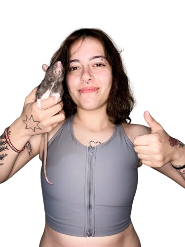 Wonababi Binder Brust für Transgender, Binder Trans Reißverschluss halbe Länge bequemes flaches Oberteil für Gynäkomastie Kompressionshemden Cosplay FTM Binder BH von Wonababi