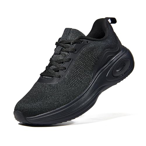 Wondamo Sneaker Damen Leichte Atmungsaktiv Laufschuhe mit Dämpfung Walkingschuhe Outdoor Turnschuhe Fitnessschuhe Womens Trainers,Schwarz,40 EU von Wondamo