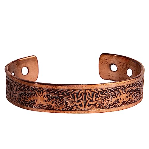 Wonder Care Armband aus reinem Kupfer für Damen und Herren, Copper Kada für Herren, magnetisches Kupferband mit Samtetui und Geschenkbox von Wonder Care