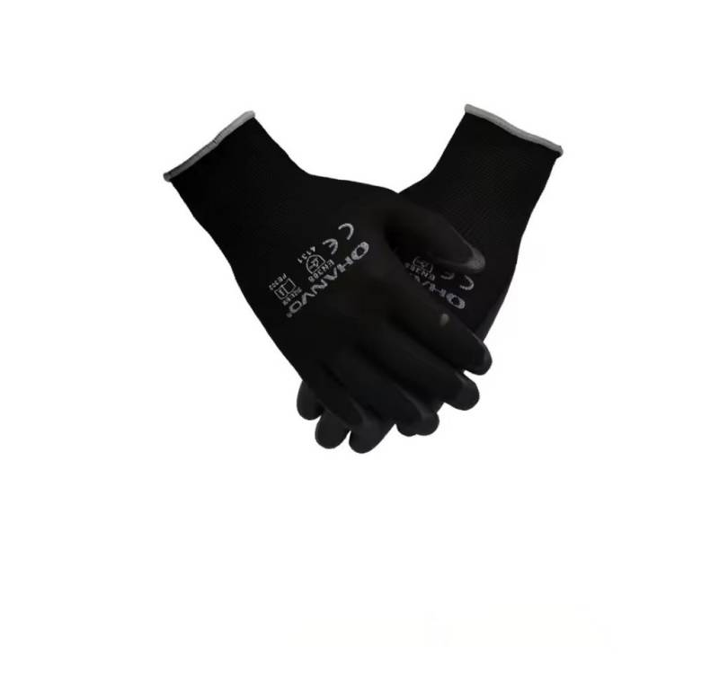 Wonder Grip Arbeitshandschuhe 10 Pairs Black PU Nitrile Coated Nylon Work Gloves von Wonder Grip