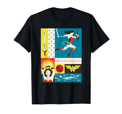 WB 100: Wonder Woman Champion Of Truth Icons Poster T-Shirt von Wonder Woman