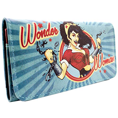 Wonder Woman Amazonen Vereinigen Sich Portemonnaie Tri-Fold Münzfach & Kartenhalter, Grün von Wonder Woman
