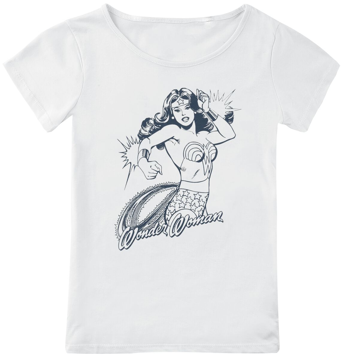 Wonder Woman - DC Comics T-Shirt für Kinder - Kids - Wonder Woman - für Mädchen - weiß  - Lizenzierter Fanartikel von Wonder Woman