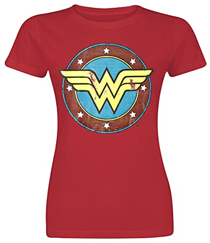 Wonder Woman Logo Frauen T-Shirt rot S von Wonder Woman