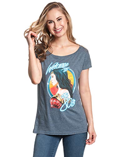 Wonder Woman Welcome to The ´80s Frauen T-Shirt blau meliert XL von Wonder Woman