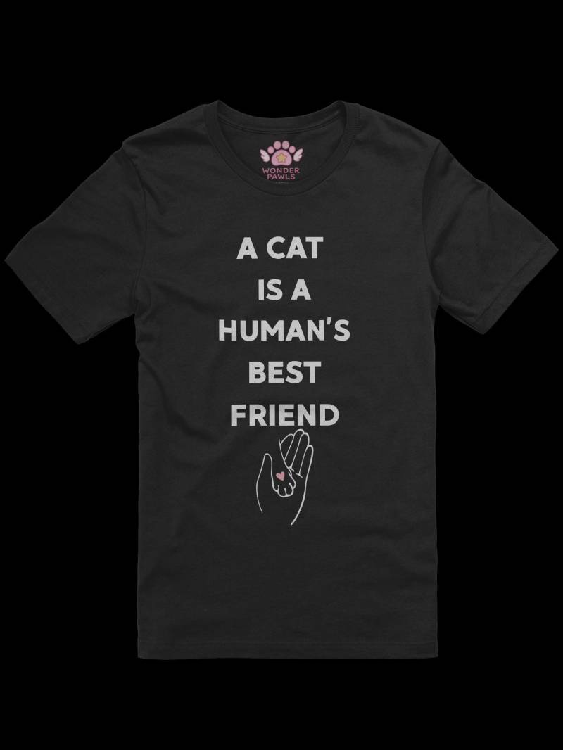 Auf Bestellung A Cat Is Human's Best Friend Frauen Männer Unisex T-Shirt Xs - 5Xl von WonderPawls
