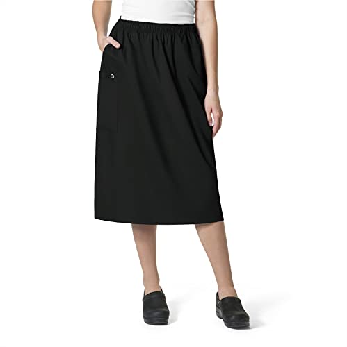 WonderWink Damen Wonderwork Plus Cargo-Scheuerrock zum Hineinschlüpfen Medizinische Schlupfhose, schwarz, 4X-Groß von WonderWink