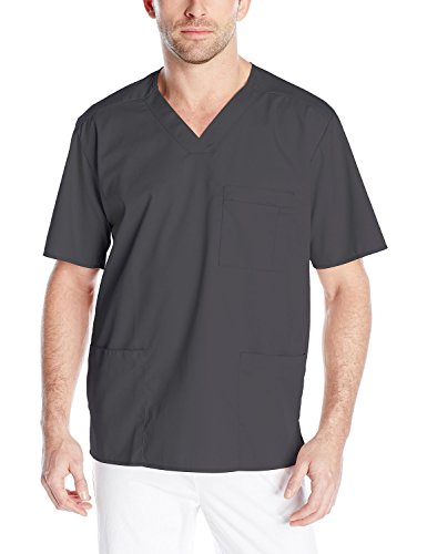 WonderWink Herren Oberteil mit V-Ausschnitt Medizinisches Schlupfhemd, Zinnfarben, L von WonderWink