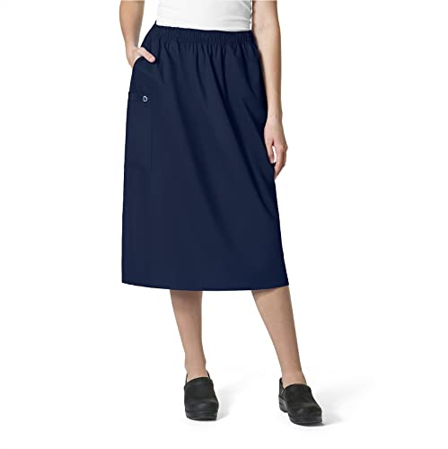 WonderWink Wonderwork Plus Cargo-Rock für Damen, zum Überziehen, Navy, 5X-Groß von WonderWink