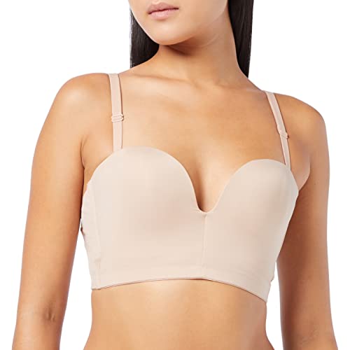 Wonderbra Damen Backless Bra Rückenfreier BH, Hautfarben, 75B EU von Wonderbra