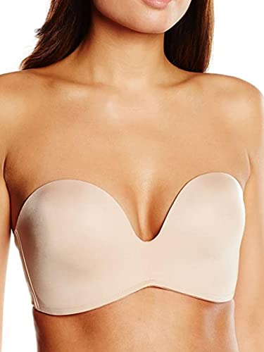 Wonderbra Damen Bandeau BH, Beige (hautfarben), Gr. 70D (Herstellergröße:32D) von Wonderbra