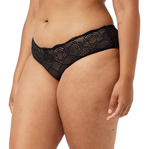 Wonderbra Damen Slip aus verführerischer Allover-Spitze , Shorty Briefschwarz, L von Wonderbra