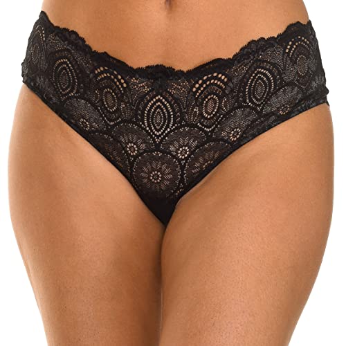 Wonderbra Damen Slip aus verführerischer Allover-Spitze , Shorty Briefschwarz, XL von Wonderbra