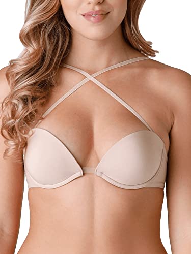 Wonderbra Damen Multiplunge Everyday Push-up BH, Hautfarbe, 75C EU von Wonderbra