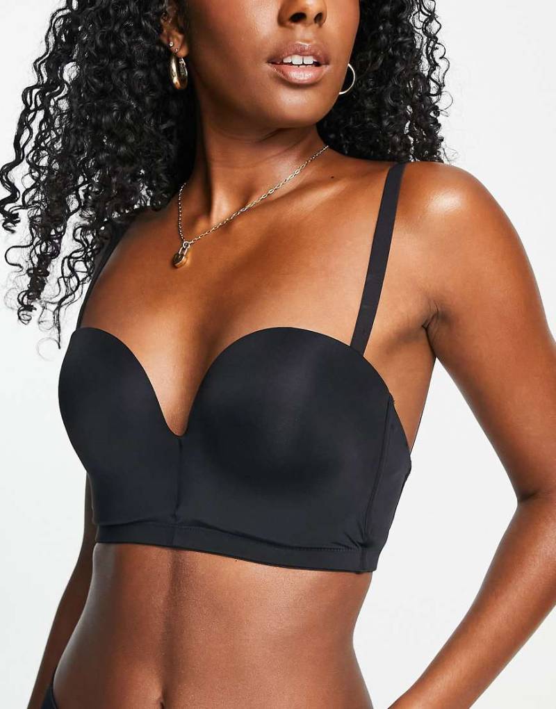 Wonderbra - Ultimate - Rückenfreier Push-up-BH in Schwarz mit tiefem Ausschnitt von Wonderbra