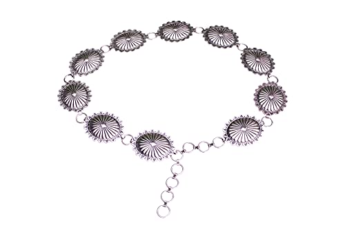 Westerngürtel aus Metall, oval, Concho-Kette, Nr. 1 Westerngürtel aus Metall, oval, Concho-Kette, Nr. 1 von Wonderent