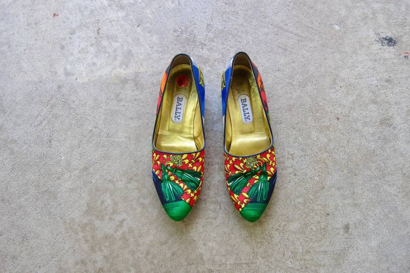 90Er Jahre Bunte Bally Cloth Barock Ballerinas 90Er Jahre Bunte Bally Cloth Barock Ballerinas von WonderlandIowaCity