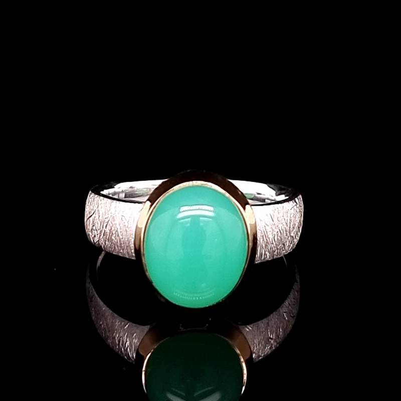 Hochwertiger Chrysoprase Ring Gr.55 Nr.2729 Hochwertiger Chrysoprase Ring Gr.55 Nr.2729 von WonderlandOpale