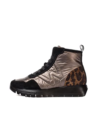 Wonders England Animal Print Ankle Boot para Mujer Black 37 von Wonders