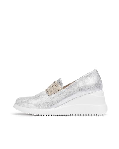 Wonders Silver Bone Moccasin Metallics 38 von Wonders