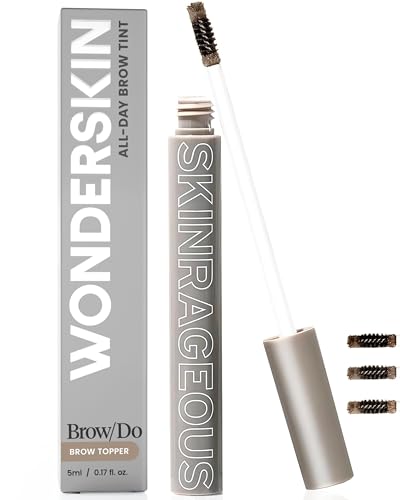 Wonderskin Brow/Do Augenbrauen-Gel-Topper - Skinrageous Augenbrauen-Tint-Mascara für den ganzen Tag, lang anhaltender, wasserfester und wischfester Augenbrauen-Gel-Topper (Braun) von Wonderskin