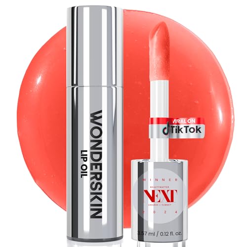Wonderskin Lip Rehab Serum Oil - Tinted Lip Oil for Women, Hydrating, Moisturizing, and Non-Sticky Bright Red Tint Serum for Dry Lips (Flirt) von Wonderskin