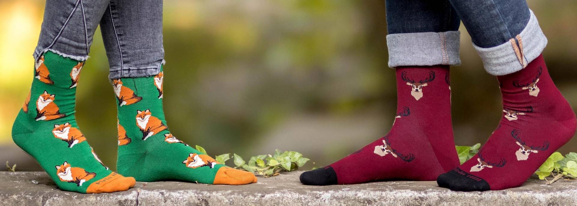 Box Mit 3 Paar Baumwollsocken Wald - Salamander, Hirsch, Fuchs Box Mit 3 Paar Baumwollsocken Wald - Salamander, Hirsch, Fuchs von WondertowerShop