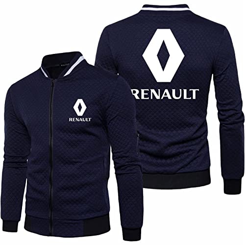 Wondi Unisex College Jacke, R.E.N.A.U.L.T Unisex Baseballjacke, Casual Sportjacke Übergangsjacke Motorradjacke-Dark Blue||M von Wondi