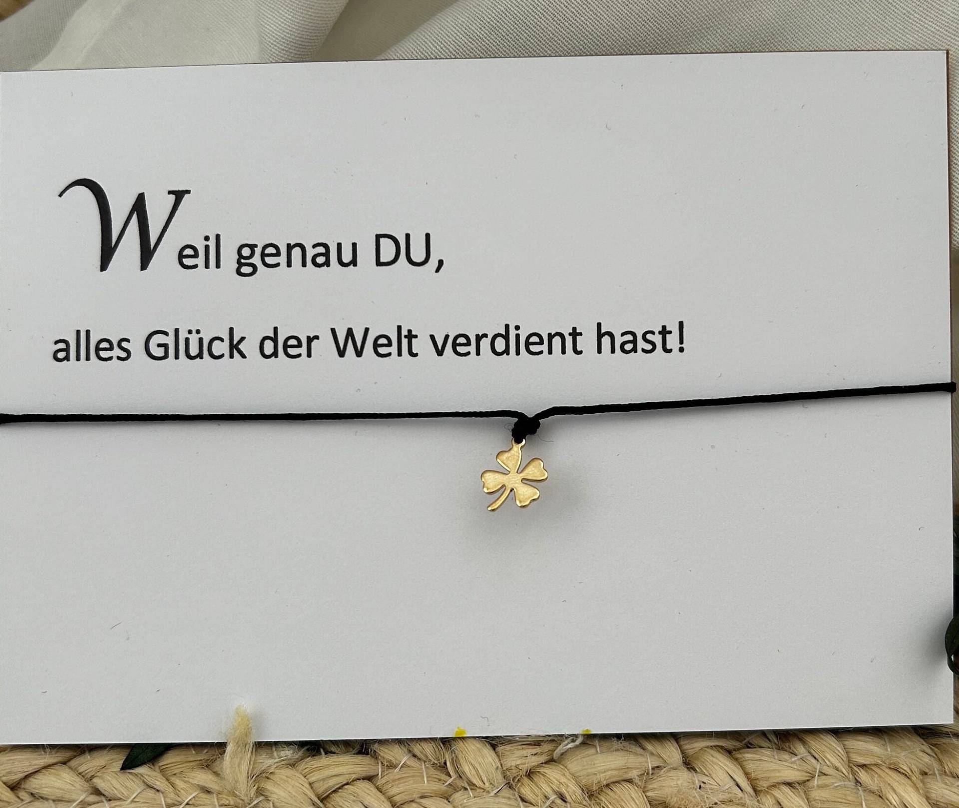 Mutmacherarmband Mit Kleeblatt/ Glücksbringer Mutmacherarmband Mit Kleeblatt/ Glücksbringer von Wonniebares