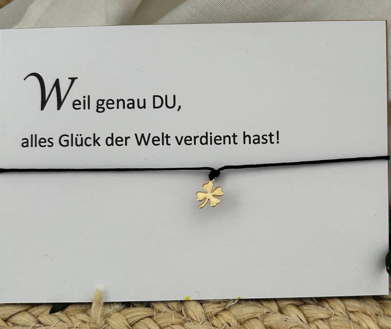 Mutmacherarmband Mit Kleeblatt/ Glücksbringer Mutmacherarmband Mit Kleeblatt/ Glücksbringer von Wonniebares